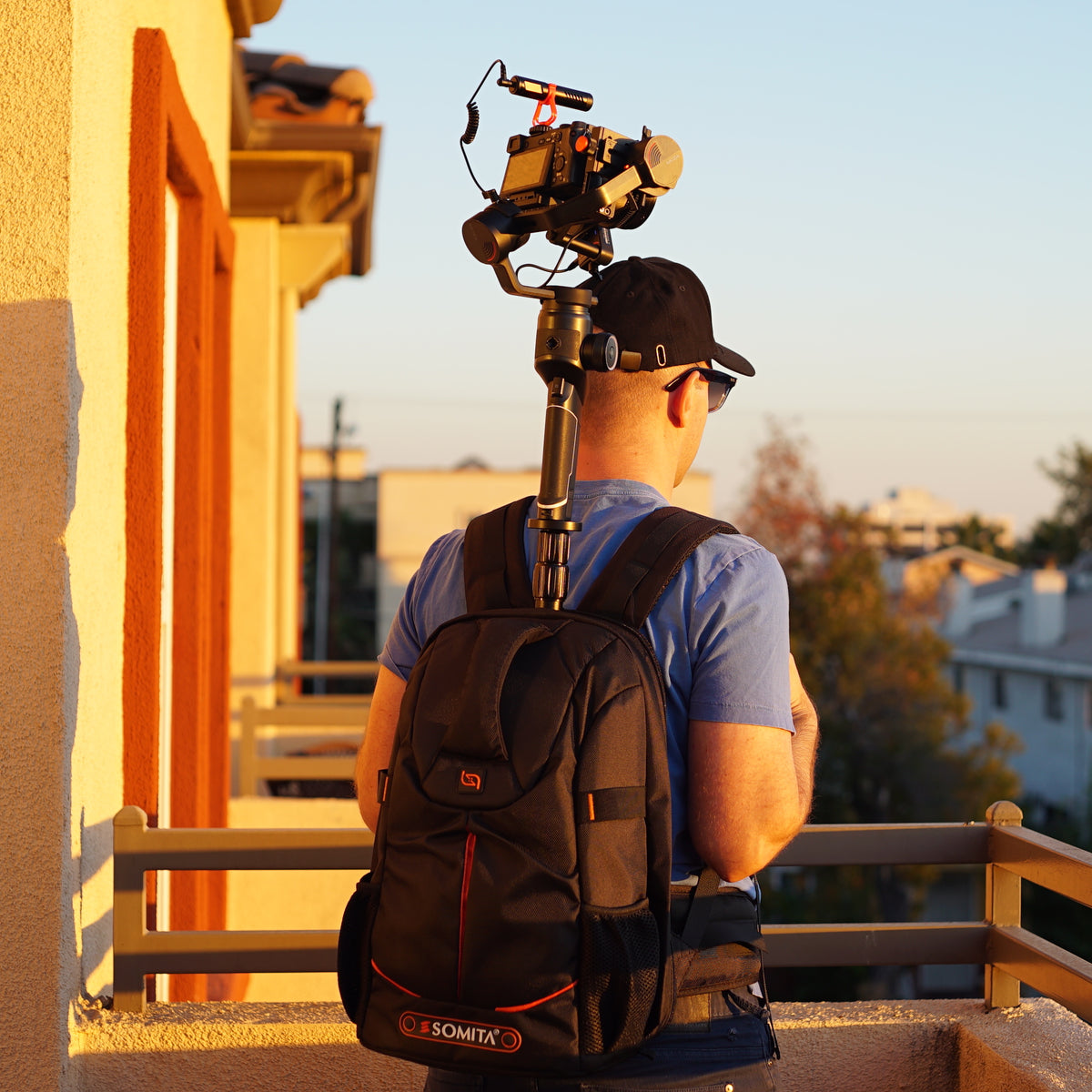 Get Over the Shoulder Shot with the Monopole Backpack Gimbal Guru