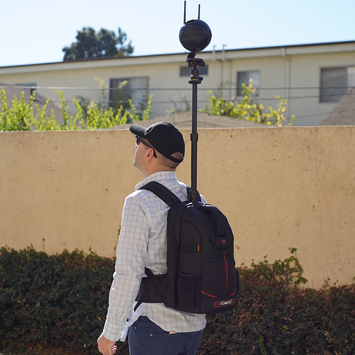 Raise your Inst360pro 2 Up Above the Crowd with the Monopole Backpack ...