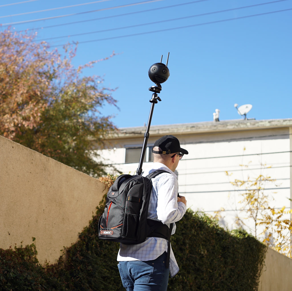 Get moving with the Monopole Backpack and the Insta360pro 2