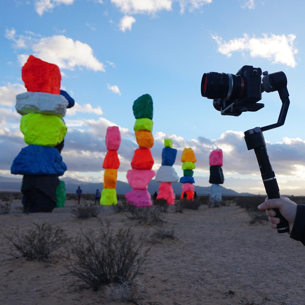 Zhiyun Crane gyro stabilizer visits Seven Magic Mountains!