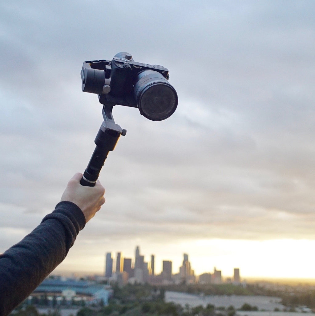 Zhiyun Crane gimbal stabilizer flies high above the city! Use code for $60 discount!