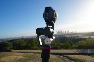 Guru 360 gimbal stabilizer and Nikon Keymission 360 take on the city from great heights!