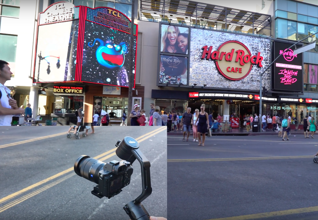 Visiting Hollywood Blvd. to learn how to Point And Lock with Beholder EC1 gimbal stabilizer!