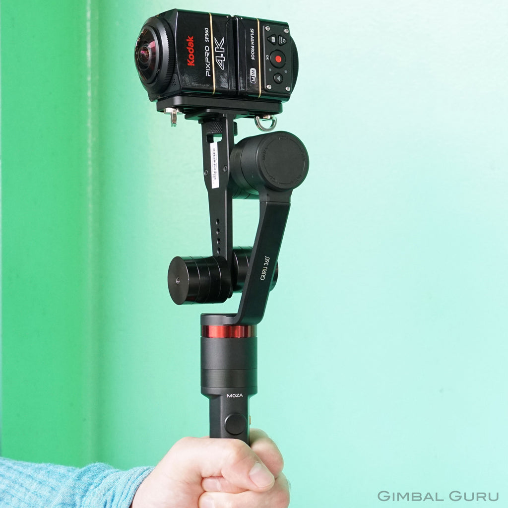 Guru 360° Gimbal Stabilizer shines with the Kodak SP360 4k dual setup!