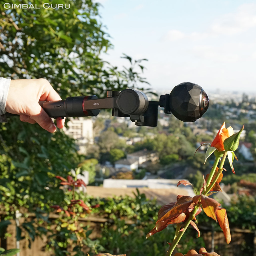 Stop and smell the roses in 360 degrees with Guru 360° Gimbal Stabilizer and 360 Fly camera!