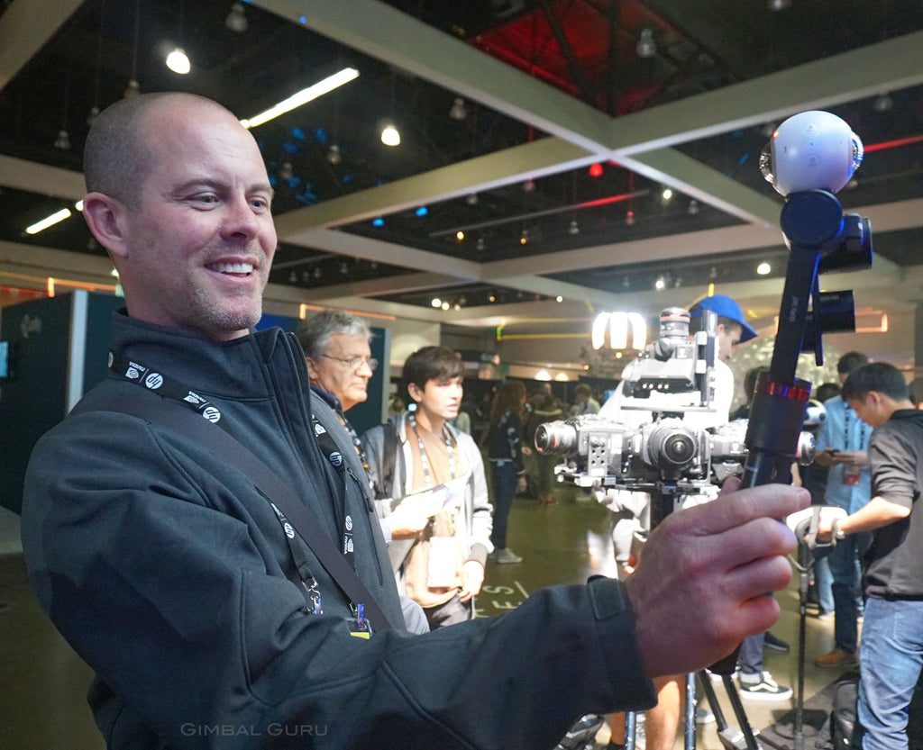 Throwback Thursday to VRLA Expo 2017 with Guru 360 gimbal stabilizer!
