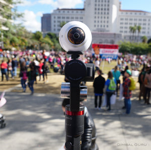 Capture the crowd in 360 degrees with Guru 360° gimbal stabilizer and Samsung Gear 360 camera!