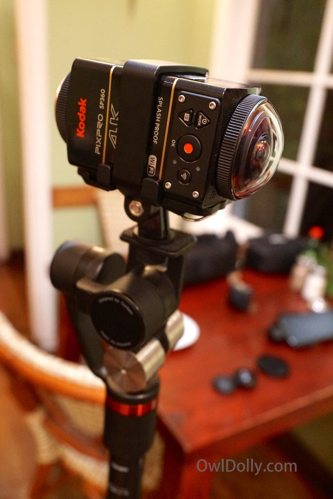 Guru 360° Gimbal Stabilizer and Kodak SP360 Dual Camera Setup: It's a match!