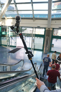 Riding high with Guru 360° mounted to a monopod!
